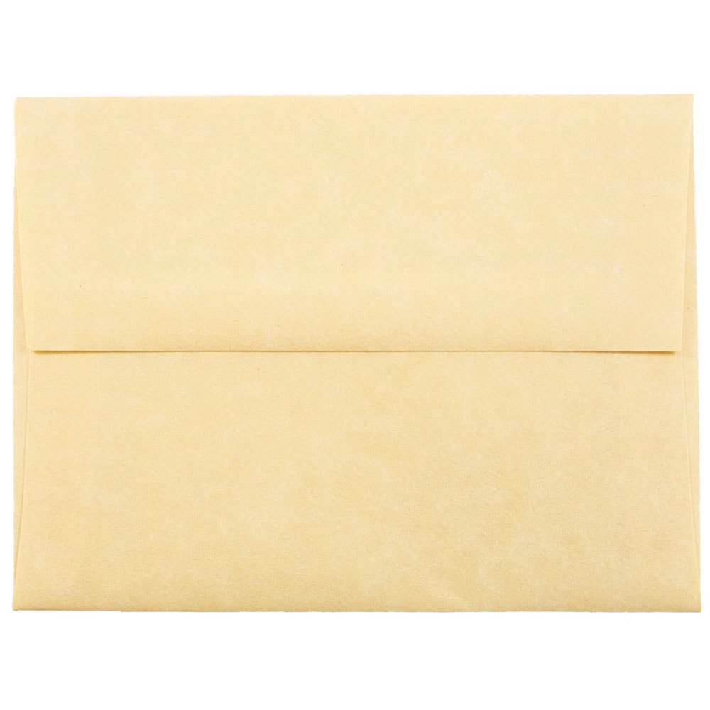 JAM Paper Booklet Invitation Envelopes, A2, Gummed Seal, 30% Recycled, Antique Gold, Pack Of 25