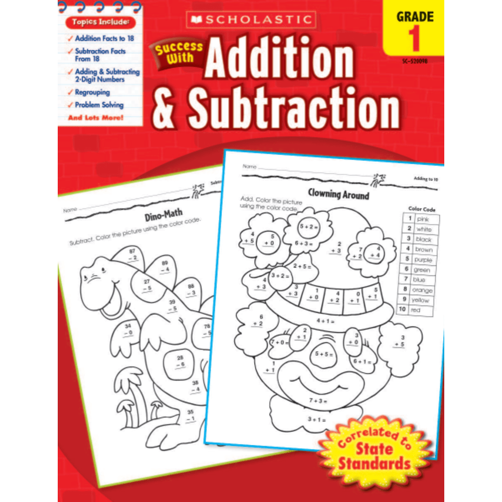 Scholastic Success With: Addition & Subtraction Workbook, Grade 1