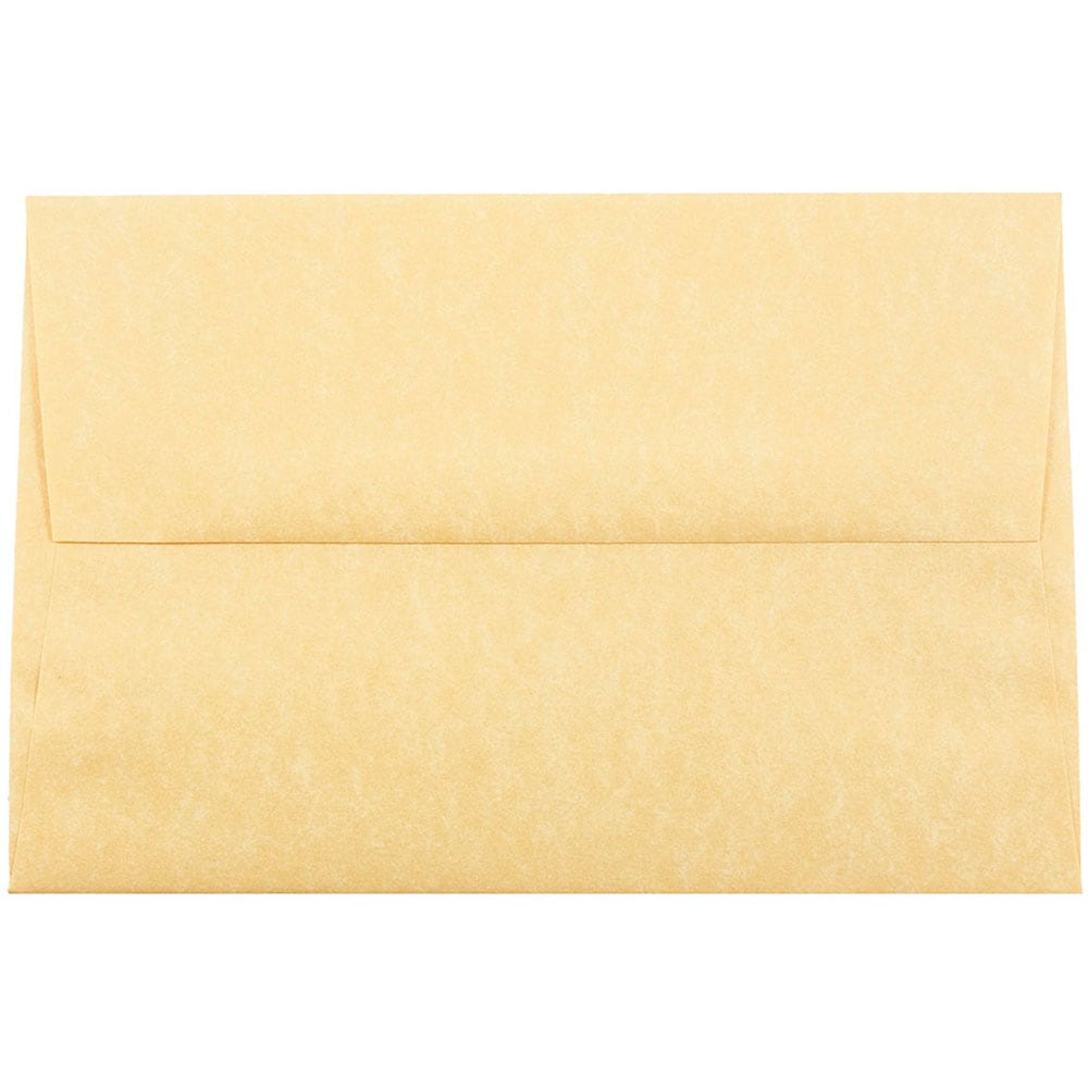 JAM Paper Booklet Invitation Envelopes, A8, Gummed Seal, 30% Recycled, Antique Gold, Pack Of 25