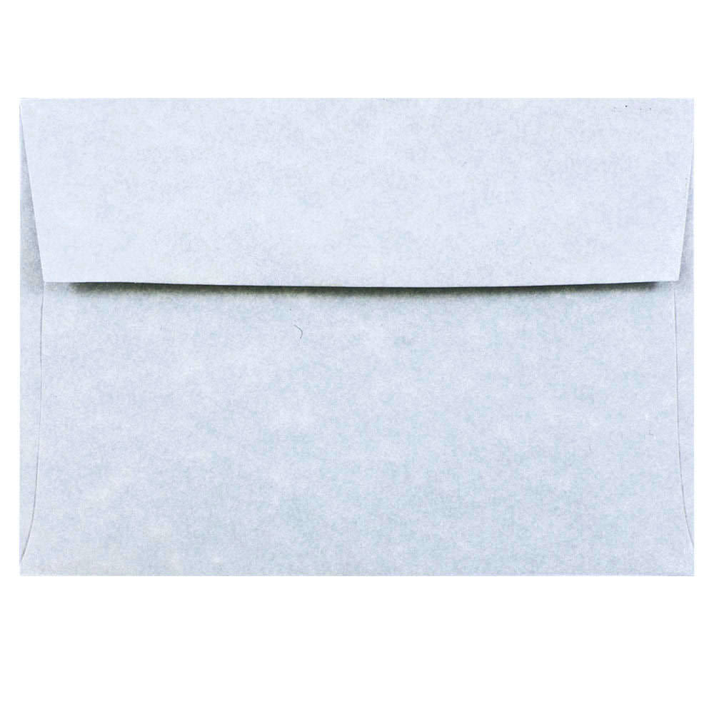 JAM Paper Booklet Envelopes, #4 Bar (A1), Gummed Seal, 30% Recycled, Blue, Pack Of 25