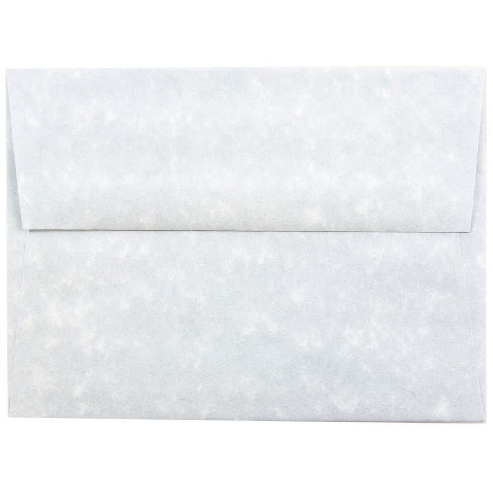 JAM Paper Parchment Booklet Invitation Envelopes, A6, Gummed Seal, 30% Recycled, Blue, Pack Of 25