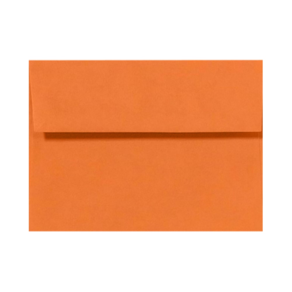 LUX Invitation Envelopes, A2, Peel & Press Closure, Mandarin Orange, Pack Of 50
