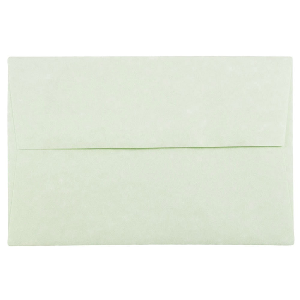 JAM Paper Booklet Invitation Envelopes, A8, Gummed Seal, 30% Recycled, Green, Pack Of 25