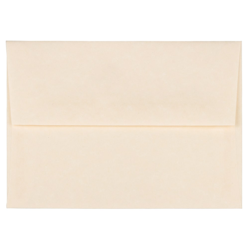 JAM Paper Booklet Invitation Envelopes, A2, Gummed Seal, 30% Recycled, Natural, Pack Of 25