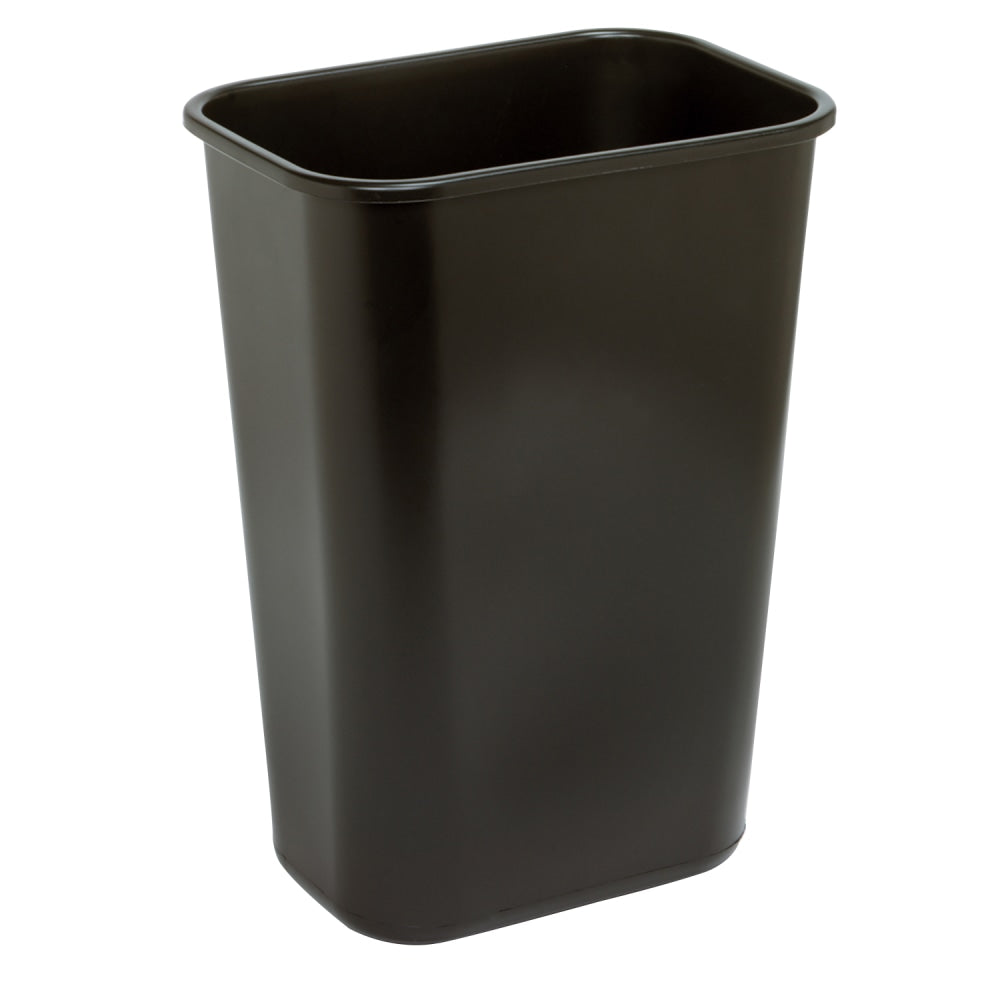 Highmark Rectangular Plastic Wastebasket, 10.25 Gallons, 20-1/2inH x 15-1/2inW x 11-1/2inD, Black