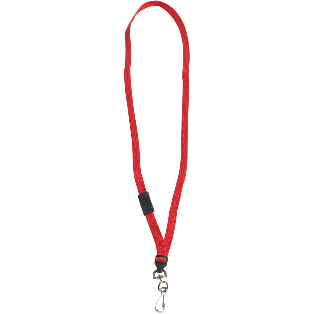Partners Brand Breakaway Lanyards, 38in, Red, Case Of 24
