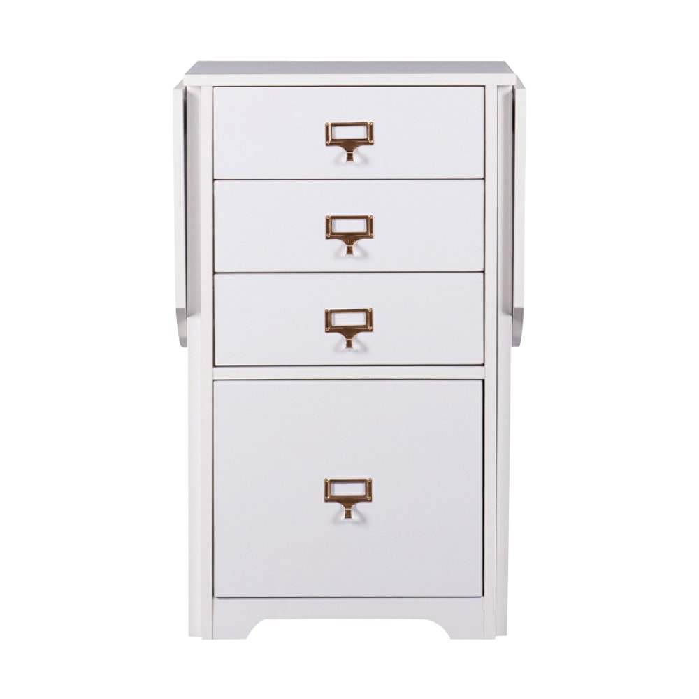 SEI 48inW Fold-Out Open Organizer And Craft Computer Desk, White
