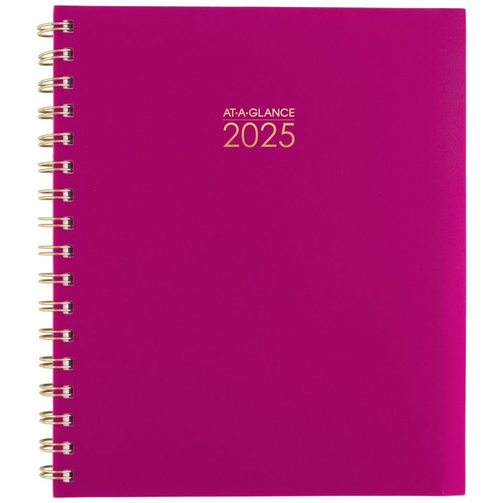 2025-2026 AT-A-GLANCE Harmony Weekly/Monthly Planner, 7in x 8-3/4in, Beetroot, January To January, 1099-805-56