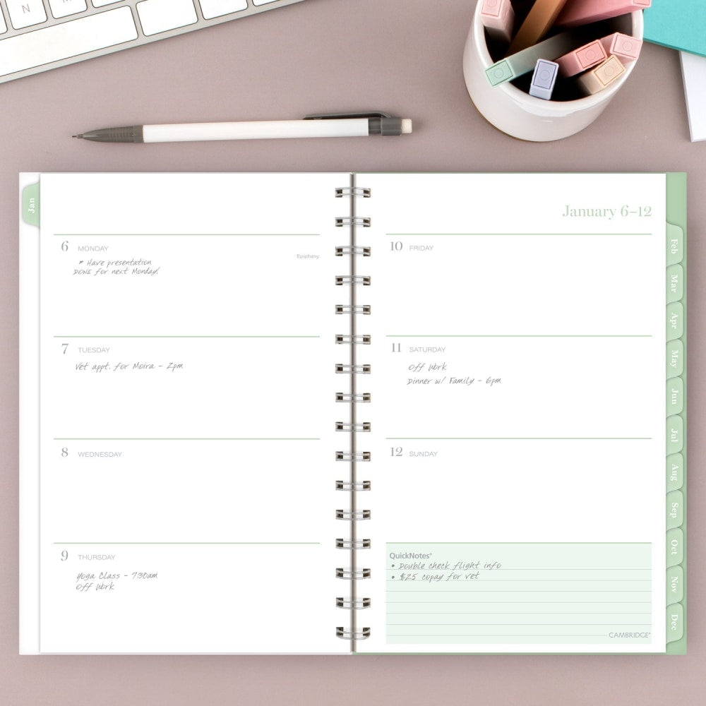 2025 Cambridge Weekly/Monthly Planner, 5-1/2in x 8-1/2in, Ombre, January To December, 1731-200