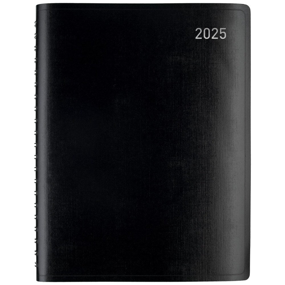 2025 Office Depot Weekly/Monthly Planner, 8in x 11in, Black, January To December, OD710800