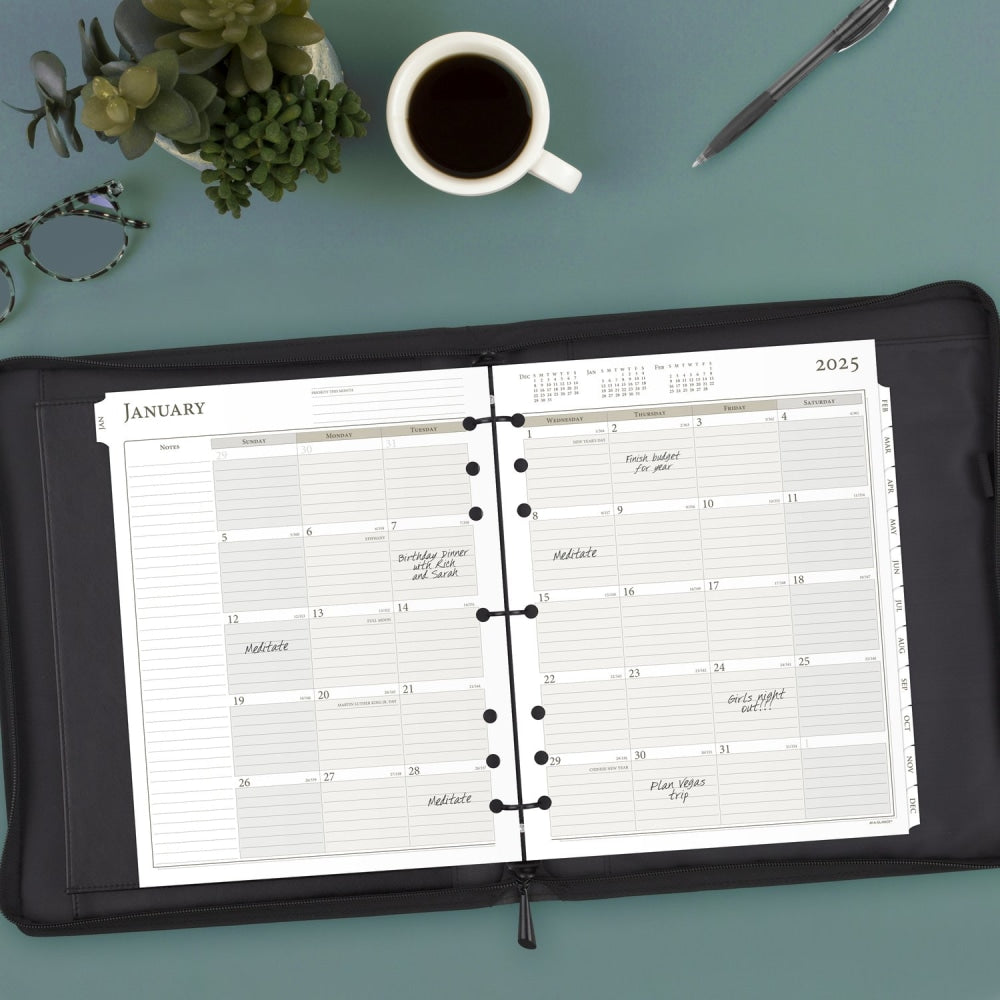 2025 AT-A-GLANCE Monthly Planner Refill, 8-1/2in x 11in, Traditional, January 2025 To December 2025, 491-685