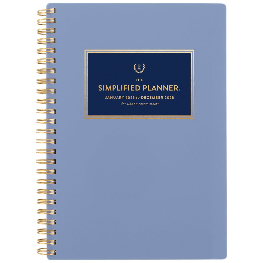 2025 Simplified by Emily Ley for AT-A-GLANCE Weekly/Monthly Planner, 5-1/2in x 8-1/2in, French Blue, January To December, EL36-200