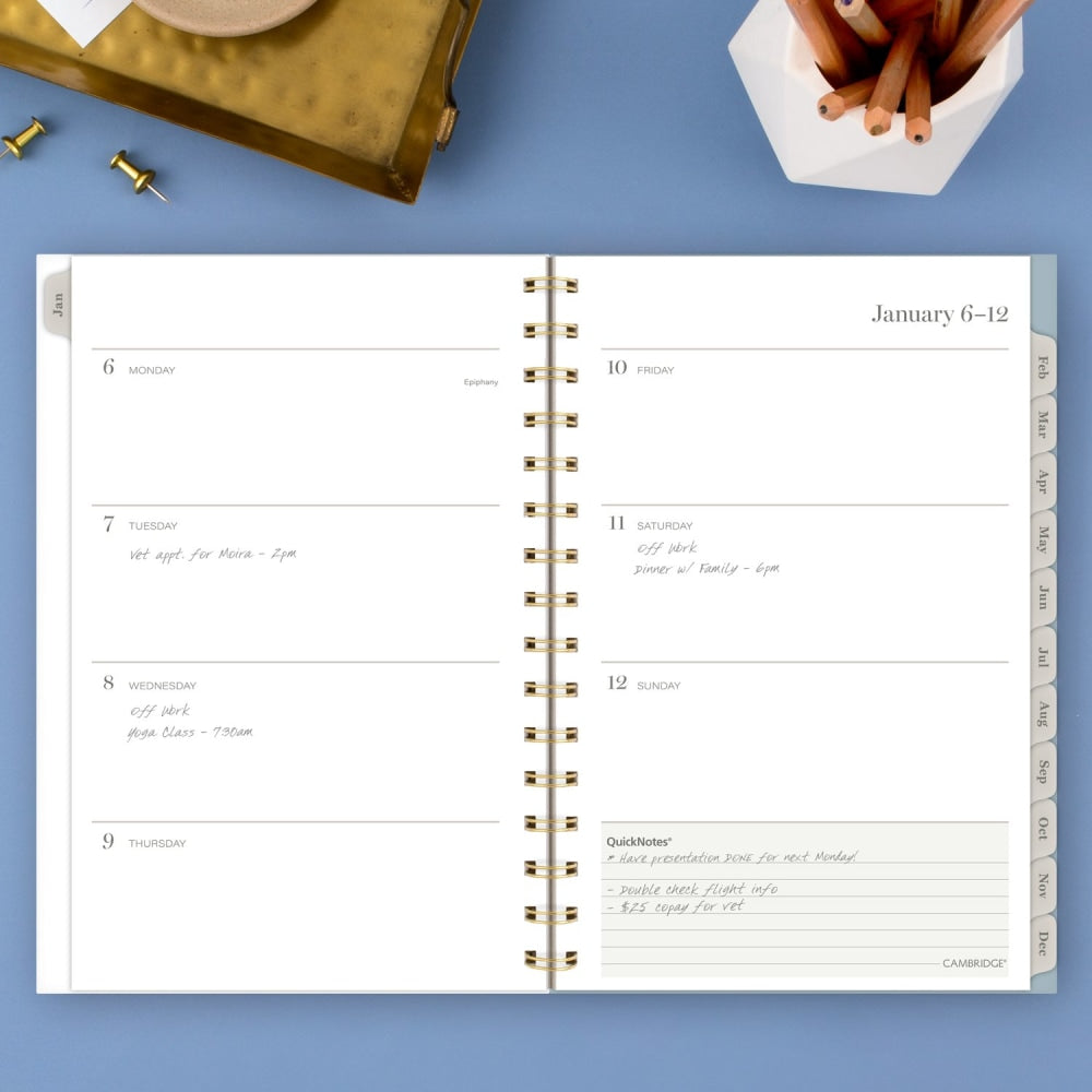 2025 Cambridge Weekly/Monthly Planner, 5-1/2in x 8-1/2in, Triad, January To December, 1728-200