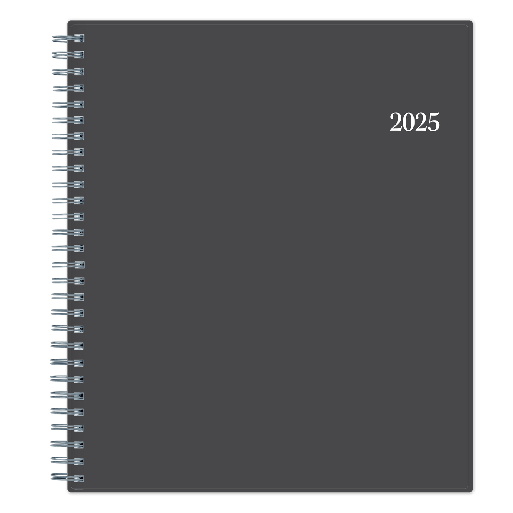 2025 Blue Sky Monthly Planning Calendar, 8in x 10in, Passages Charcoal Gray, January To December