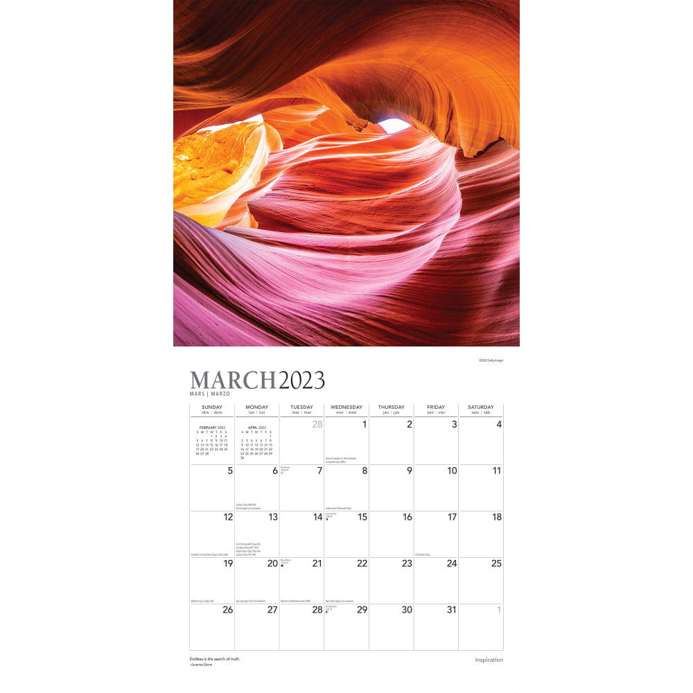 2023-2024 Brown Trout Inspirational 18-Month Monthly Wall Calendar, 12in x 12in, Inspiration, July 2023 To December 2024