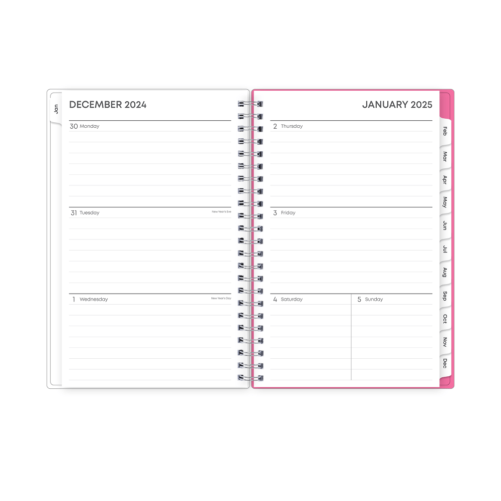 2025 Blue Sky Weekly/Monthly Planning Calendar, 5in x 8in, Clear/Orchid, January To December