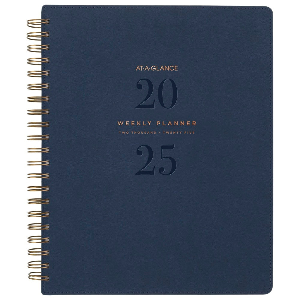2025-2026 AT-A-GLANCE Signature Collection Weekly/Monthly Planner, 8-1/2in x 11in, Navy, January To January, YP90520