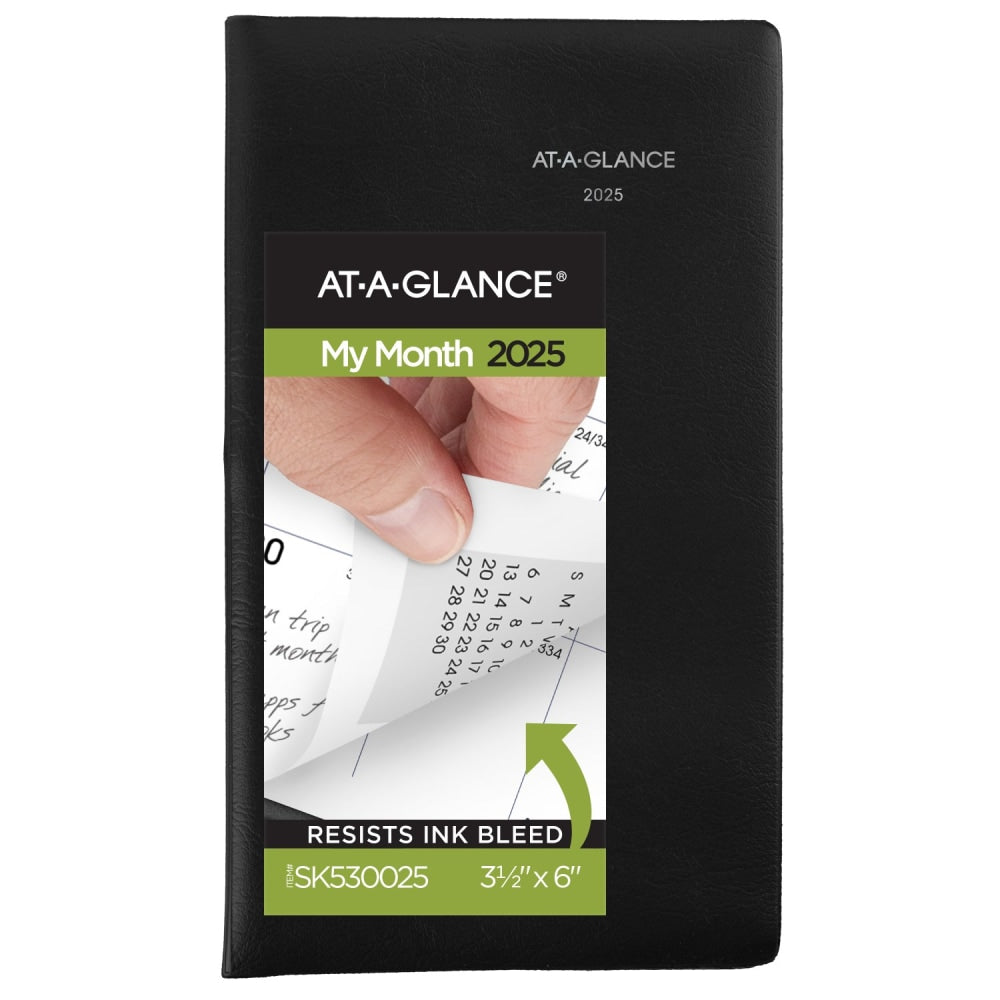 2025 AT-A-GLANCE DayMinder Monthly Planner, 3-1/2in x 6in, Black, January 2025 To December 2025, SK530025