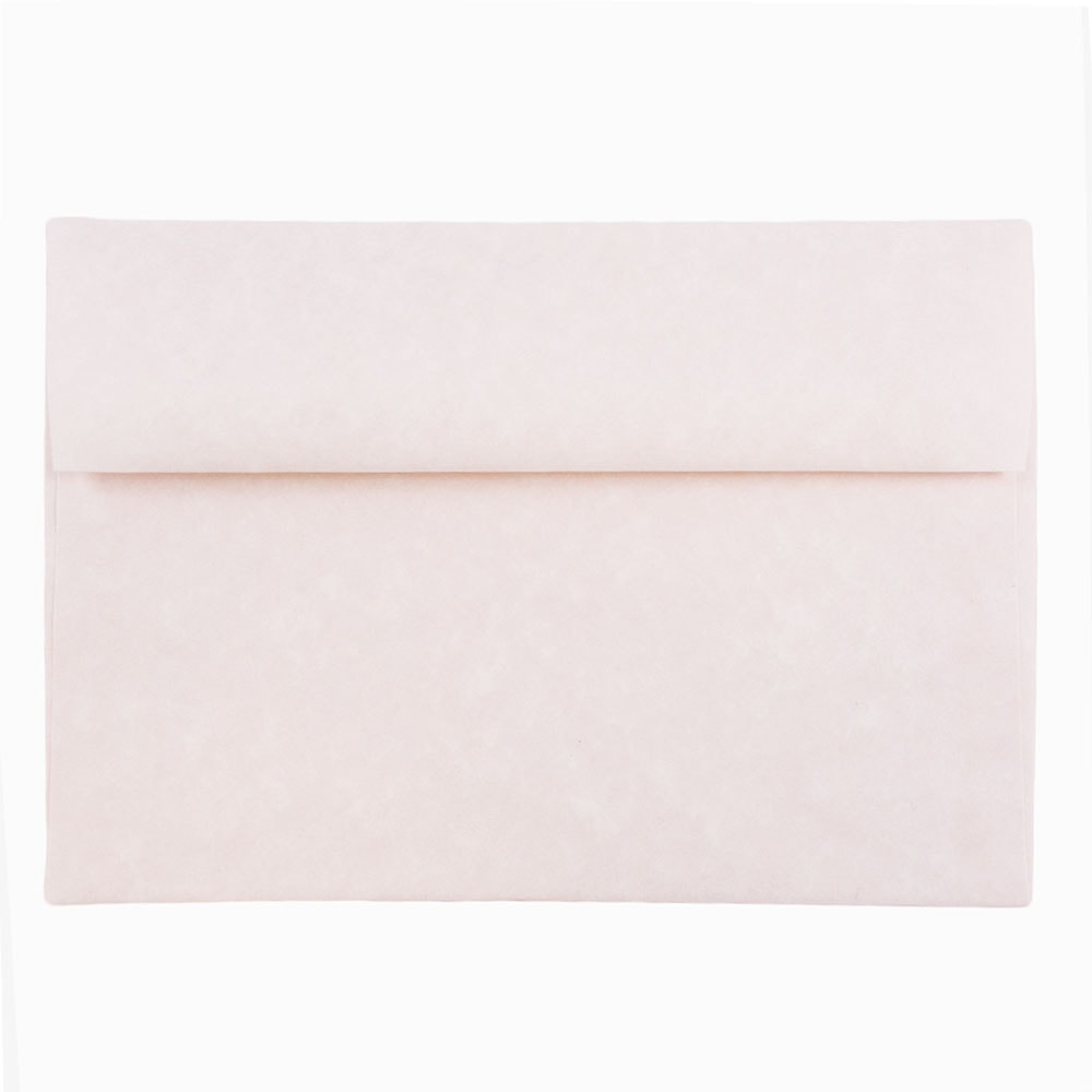 JAM Paper Booklet Invitation Envelopes, A8, Gummed Seal, 30% Recycled, Pink Ice, Pack Of 25
