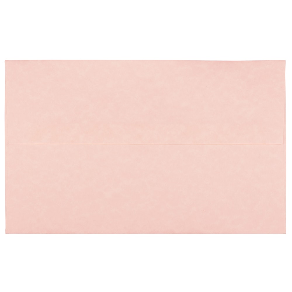 JAM Paper Parchment Booklet Invitation Envelopes, A10, Gummed Seal, 30% Recycled, Pink Ice, Pack Of 25
