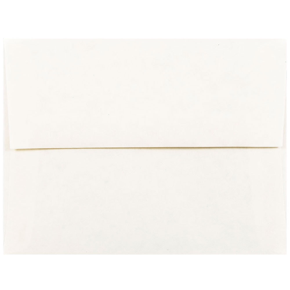 JAM Paper Booklet Invitation Envelopes, A2, Gummed Seal, 30% Recycled, White, Pack Of 25