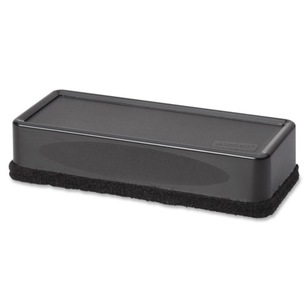 Lorell Whiteboard Eraser, 2 3/16inW x 5 3/16inL, Black