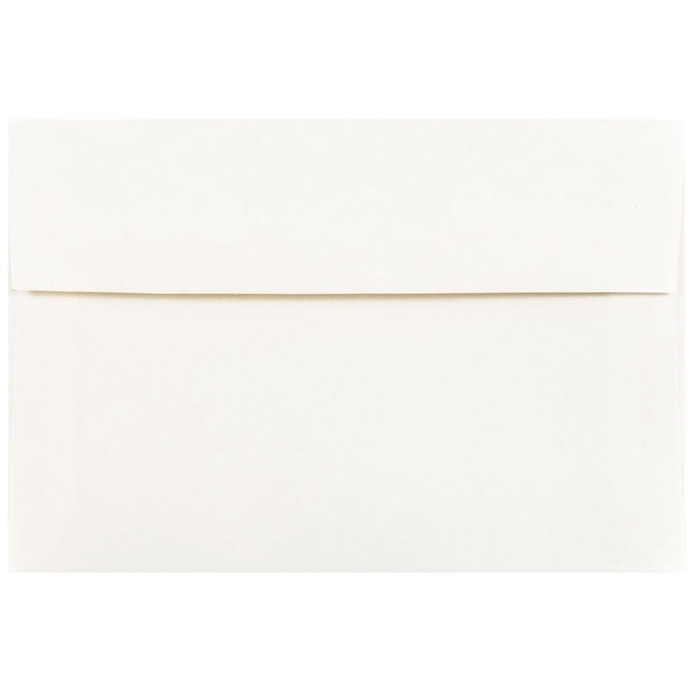 JAM Paper Booklet Invitation Envelopes, A8, Gummed Seal, 30% Recycled, White, Pack Of 25