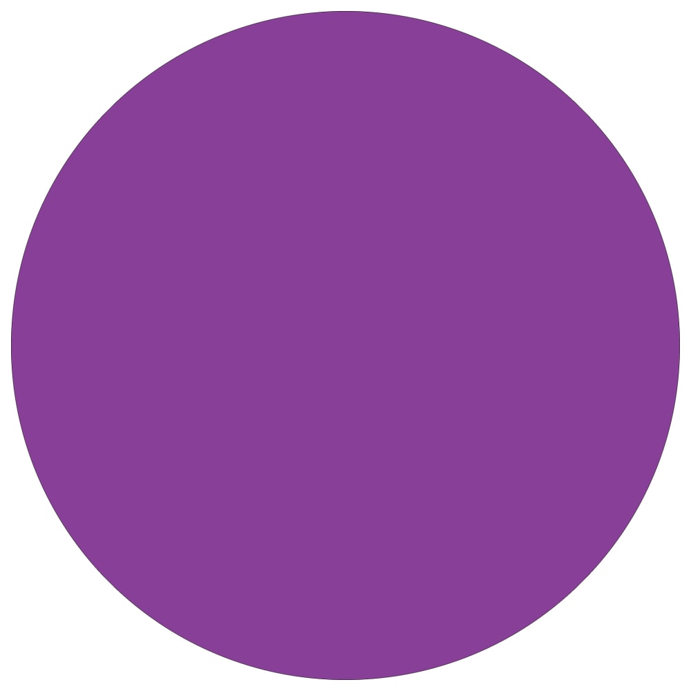 Tape Logic Inventory Circle Labels, DL690M, 1/2in, Purple, Pack Of 500