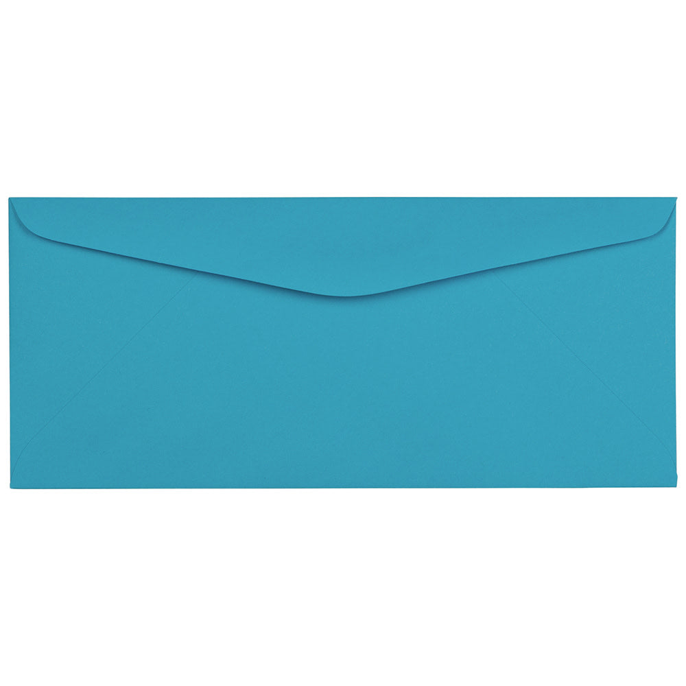JAM Paper Booklet Envelopes, #9, Gummed Seal, Blue, Pack Of 50