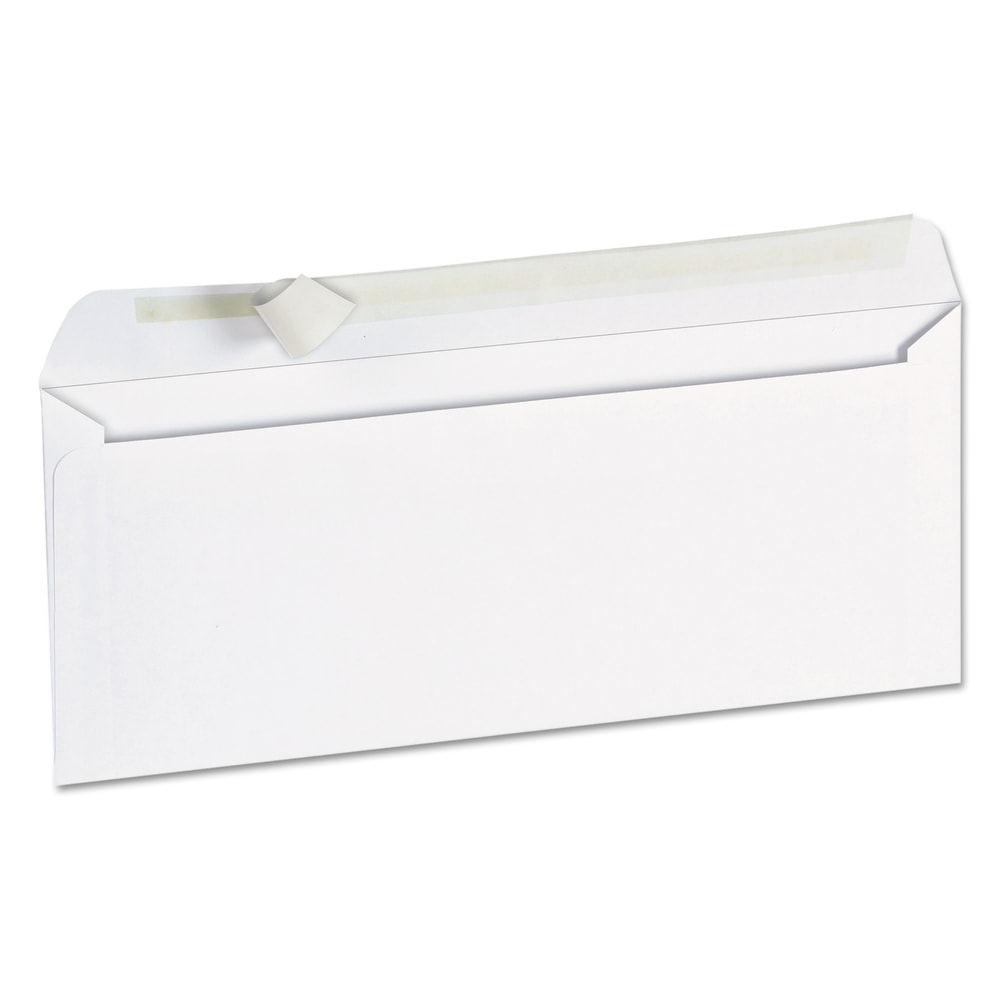 Universal #10 Business Envelopes, Peel Seal Strip Closure, White, Box Of 100