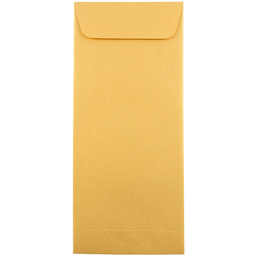 JAM Paper #10 Policy Envelopes, Button & String, Gold Stardream Metallic, Pack Of 25