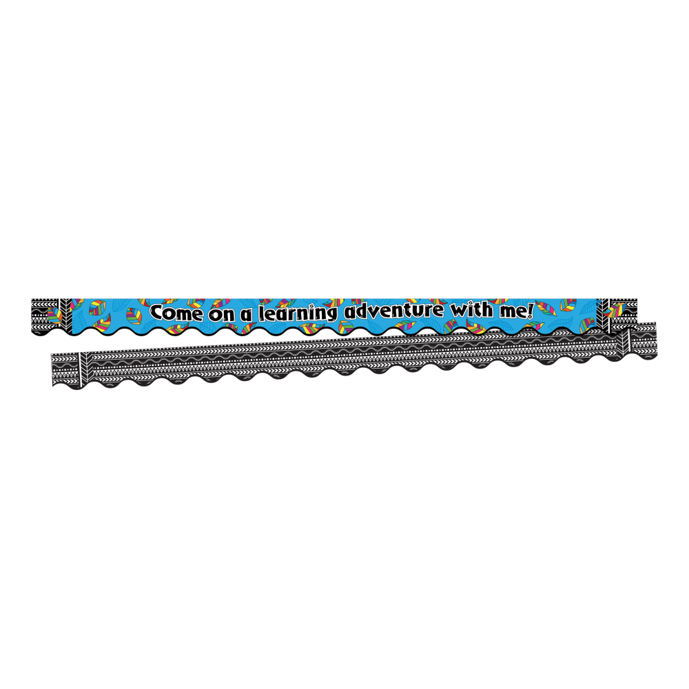 Barker Creek Scalloped-Edge Border Strips, 2 1/4in x 36in, A Learning Adventure, Pre-K To College, 35ft Of Trim