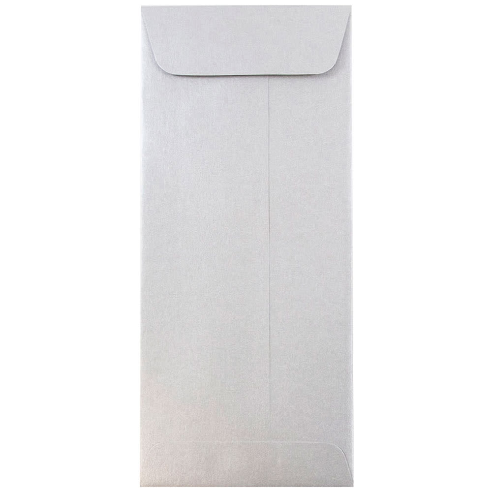 JAM Paper #10 Policy Envelopes, Gummed Seal, Silver Stardream Metallic, Pack Of 25