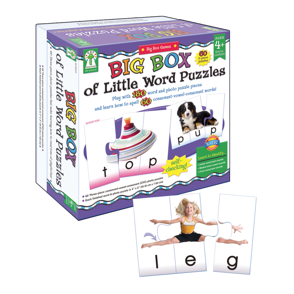 Key Education Big Box Of Little Word Puzzles, Grades K - 2