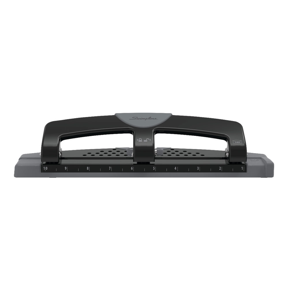 Swingline SmartTouch 3-Hole Low-Force Punch, 12-Sheet Capacity