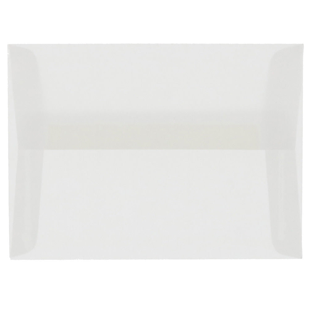 JAM Paper Booklet Invitation Envelopes, A2, Gummed Seal, Clear, Pack Of 25