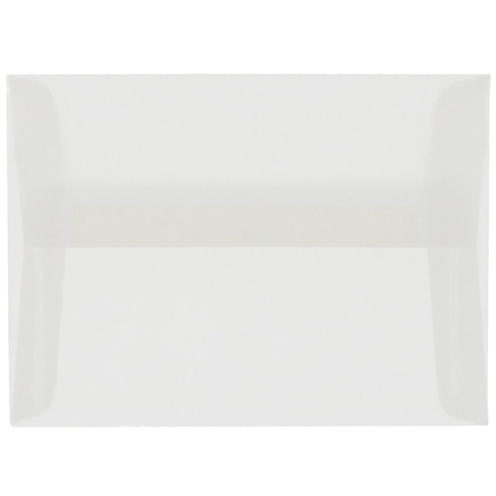 JAM Paper Booklet Invitation Envelopes, A10, Gummed Seal, Clear, Pack Of 25