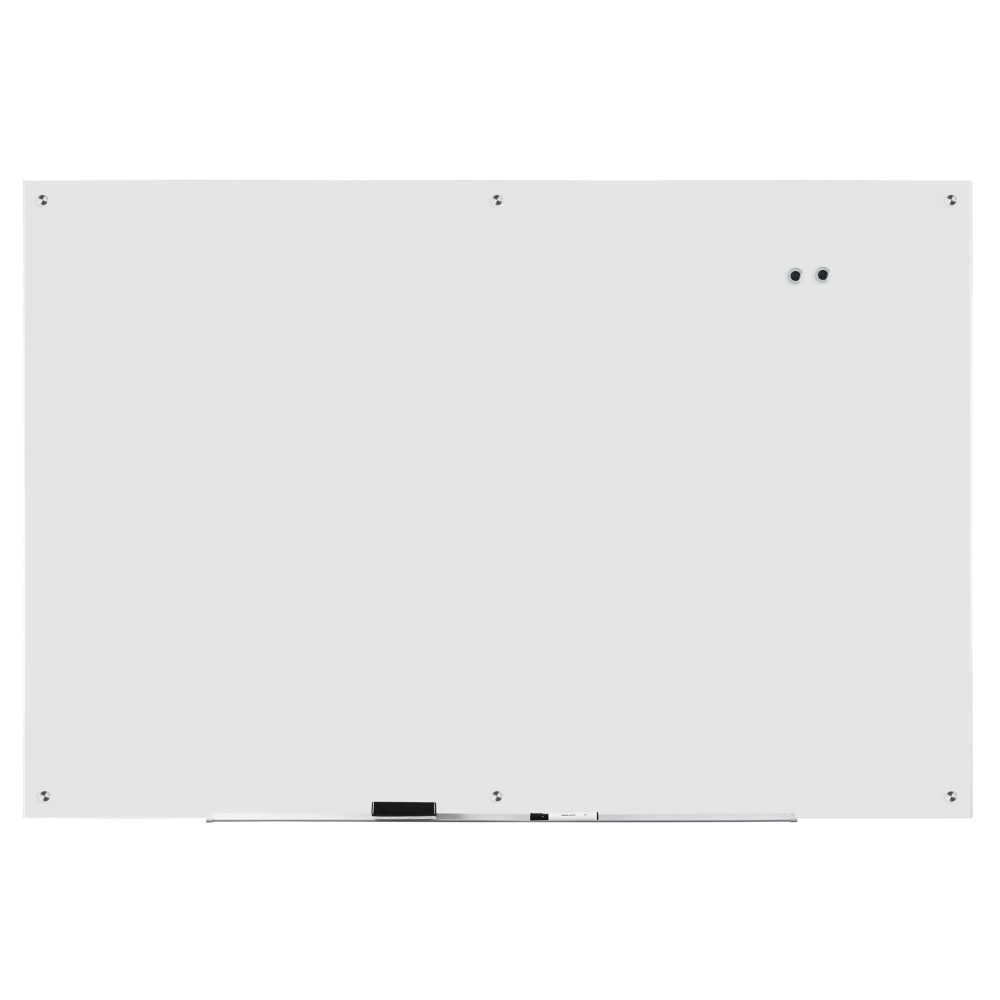 WorkPro Magnetic Glass Unframed Dry-Erase Whiteboard, 72in x 48in, White