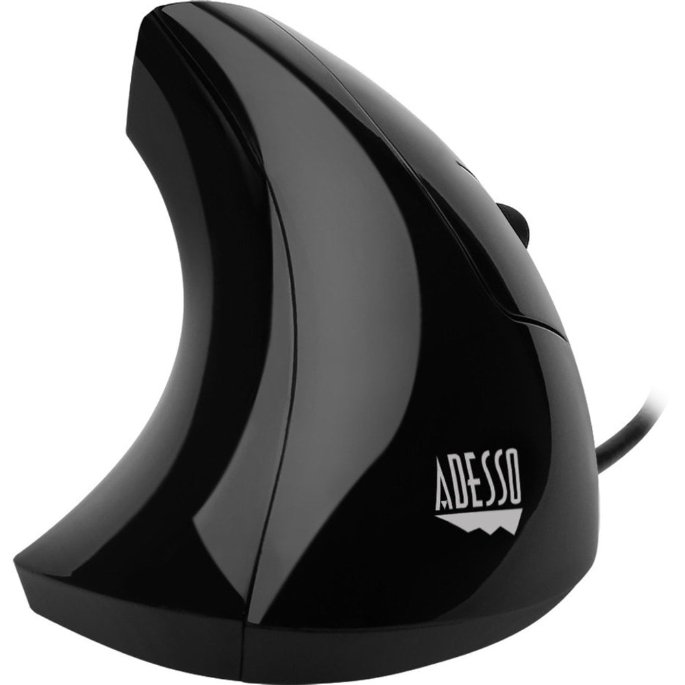 Adesso iMouse E1 USB Illuminated Vertical Ergonomic  Optical Mouse, Glossy Black