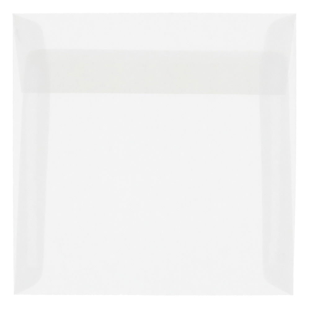 JAM Paper Translucent Vellum Invitation Envelopes, #9, Gummed Seal, Clear, Pack Of 25