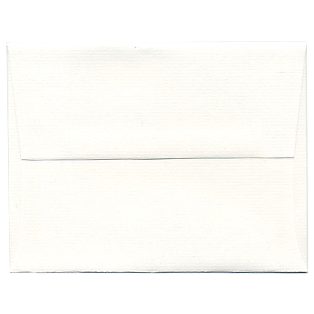 JAM Paper Booklet Invitation Envelopes, A2, Gummed Seal, Strathmore Bright White, Pack Of 25