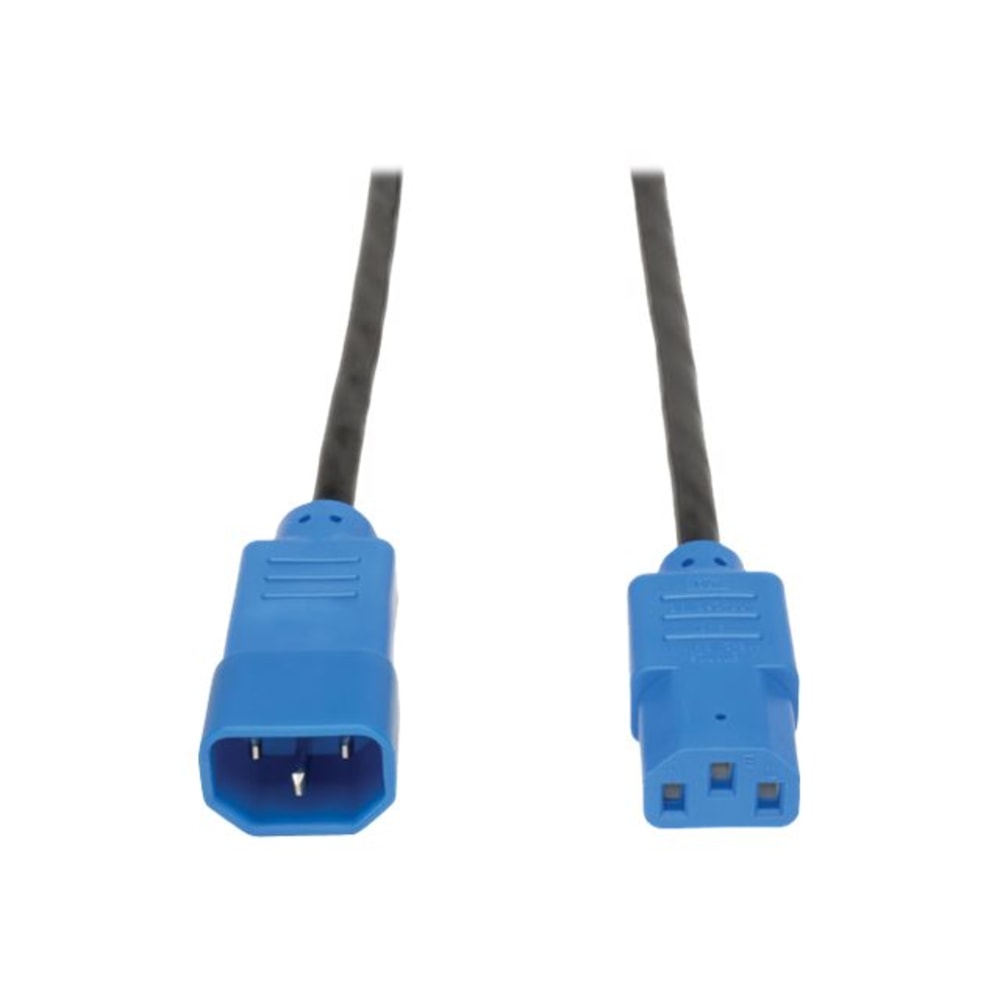 Eaton Tripp Lite Series PDU Power Cord, C13 to C14 - 10A, 250V, 18 AWG, 4 ft. (1.22 m), Blue - Power extension cable - IEC 60320 C14 to power IEC 60320 C13 - AC 100-250 V - 10 A - 4 ft - black, blue