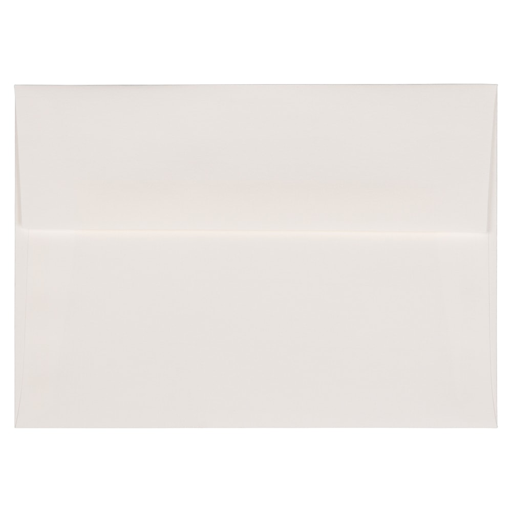 JAM Paper Booklet Invitation Envelopes, A7, Gummed Seal, Laid Finish, Strathmore Bright White, Pack Of 25