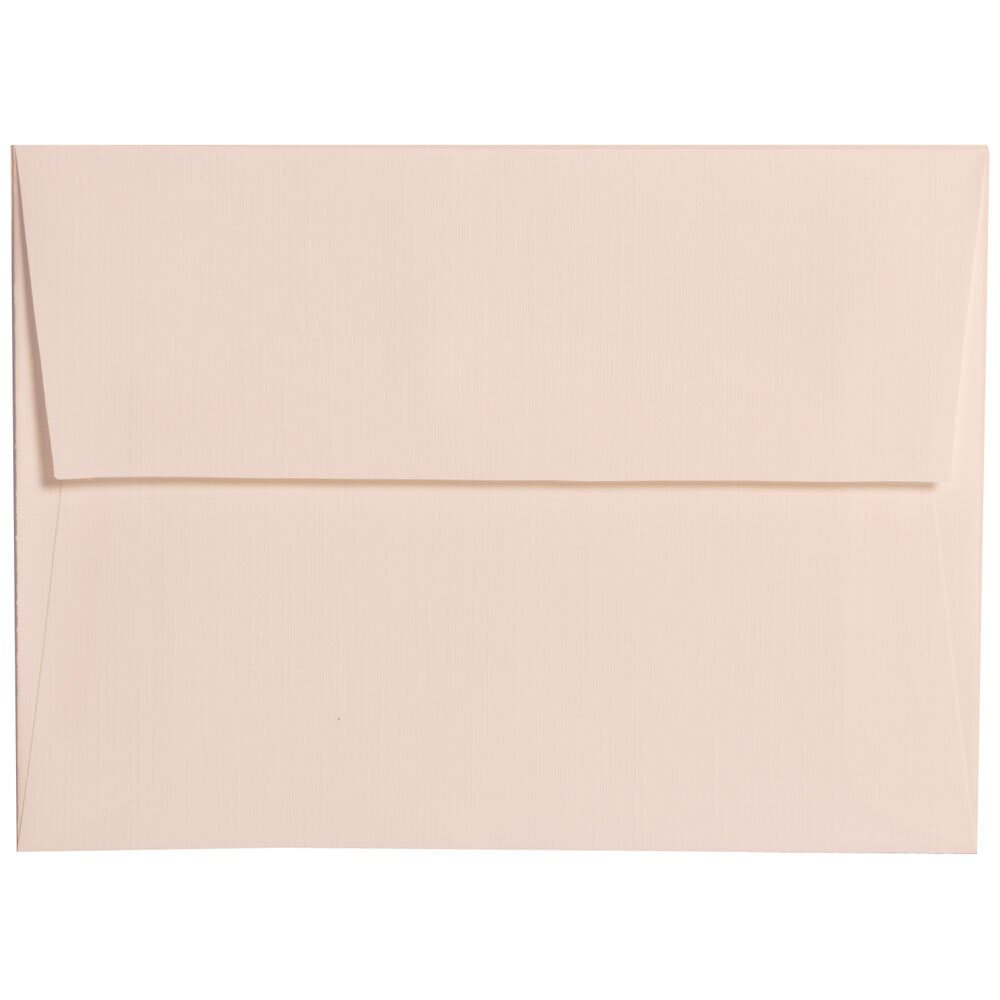JAM Paper Booklet Invitation Envelopes, A6, Gummed Seal, Via Linen, 30% Recycled, Bright White, Pack Of 25