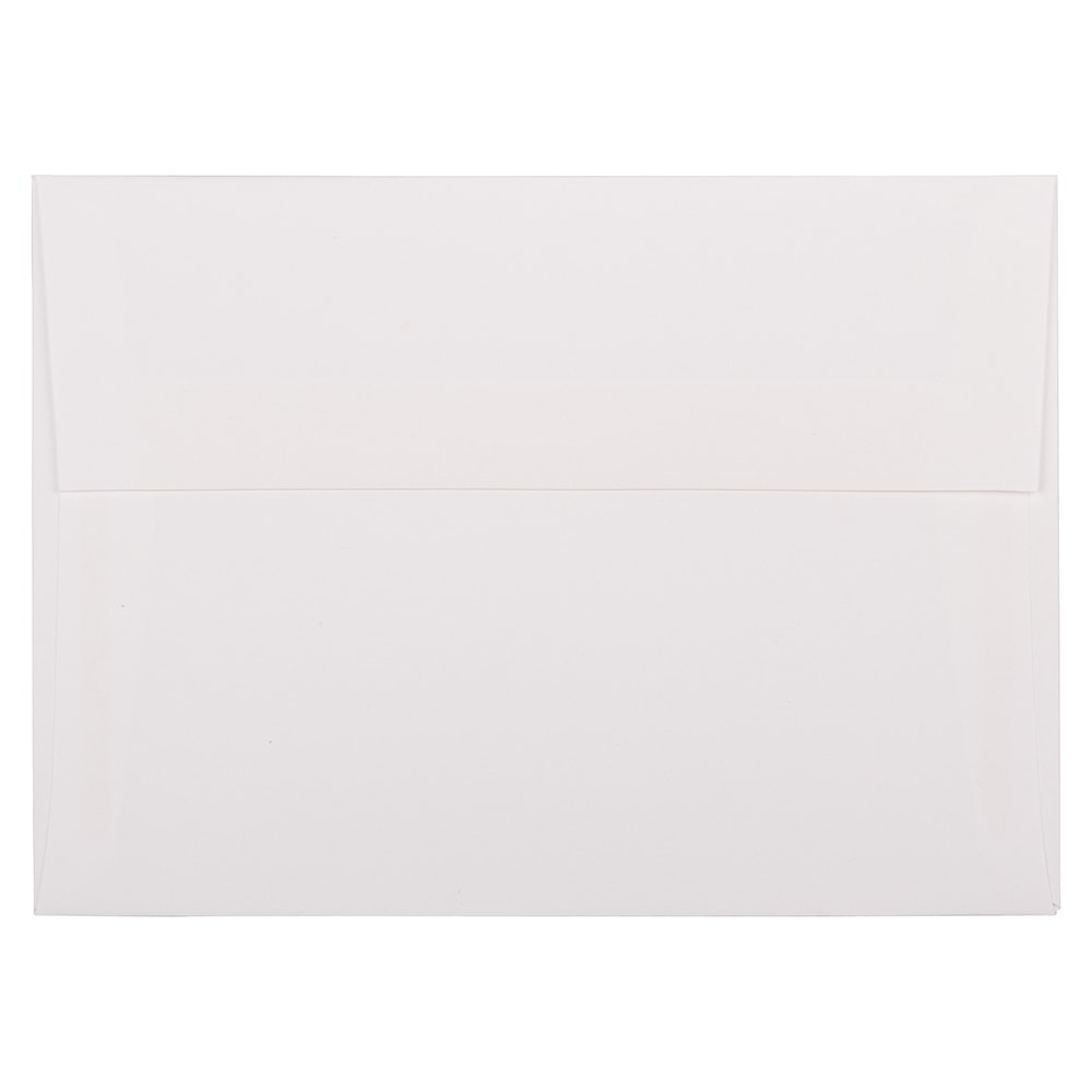 JAM Paper Booklet Invitation Envelopes, A7, Gummed Seal, 30% Recycled, Strathmore Bright White, Pack Of 25