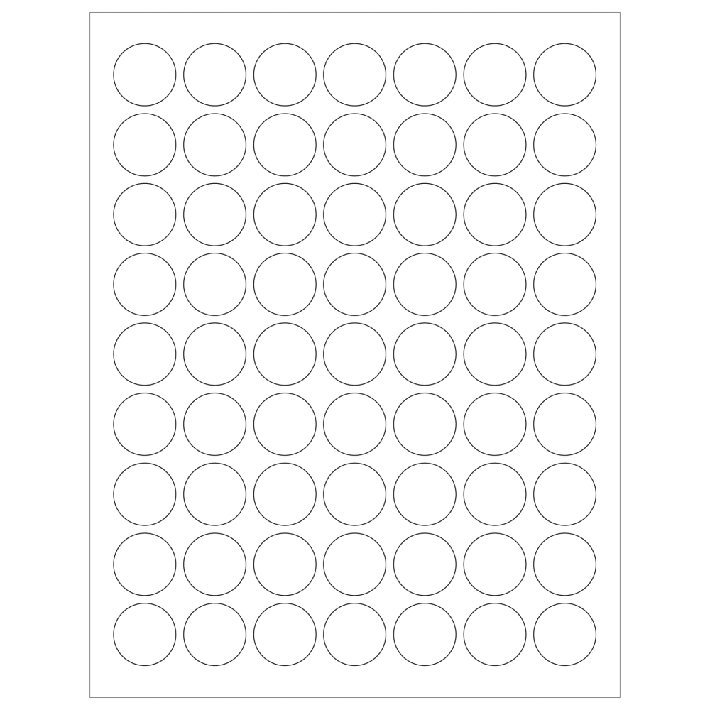 Tape Logic Inkjet/Laser Labels, LL142, Round, 1in, White, Case Of 6,300