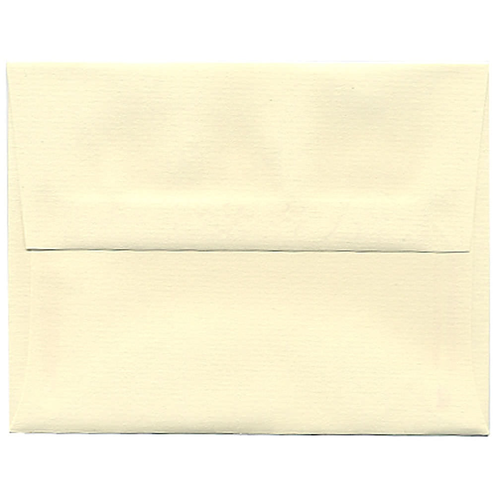 JAM Paper Booklet Invitation Envelopes, A2, Gummed Seal, Strathmore Ivory, Pack Of 25