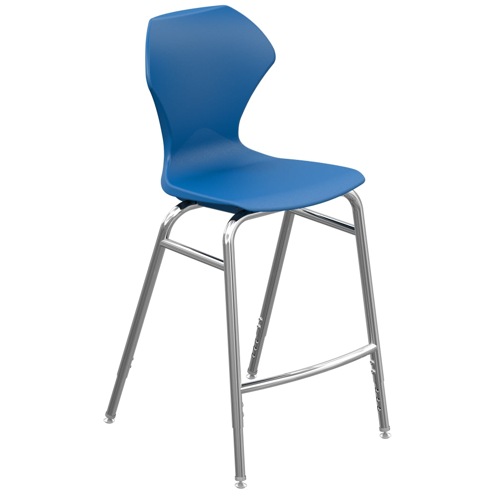 Marco Group Apex Apex Series Adjustable Stool, Blue/Chrome