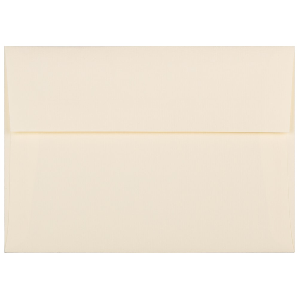 JAM Paper Booklet Invitation Envelopes, A7, Gummed Seal, Strathmore Ivory, Pack Of 25