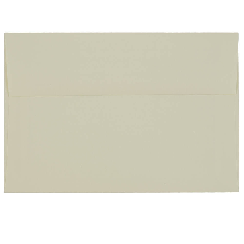 JAM Paper Booklet Invitation Envelopes, A8, Gummed Seal, Strathmore Bright Ivory, Pack Of 25